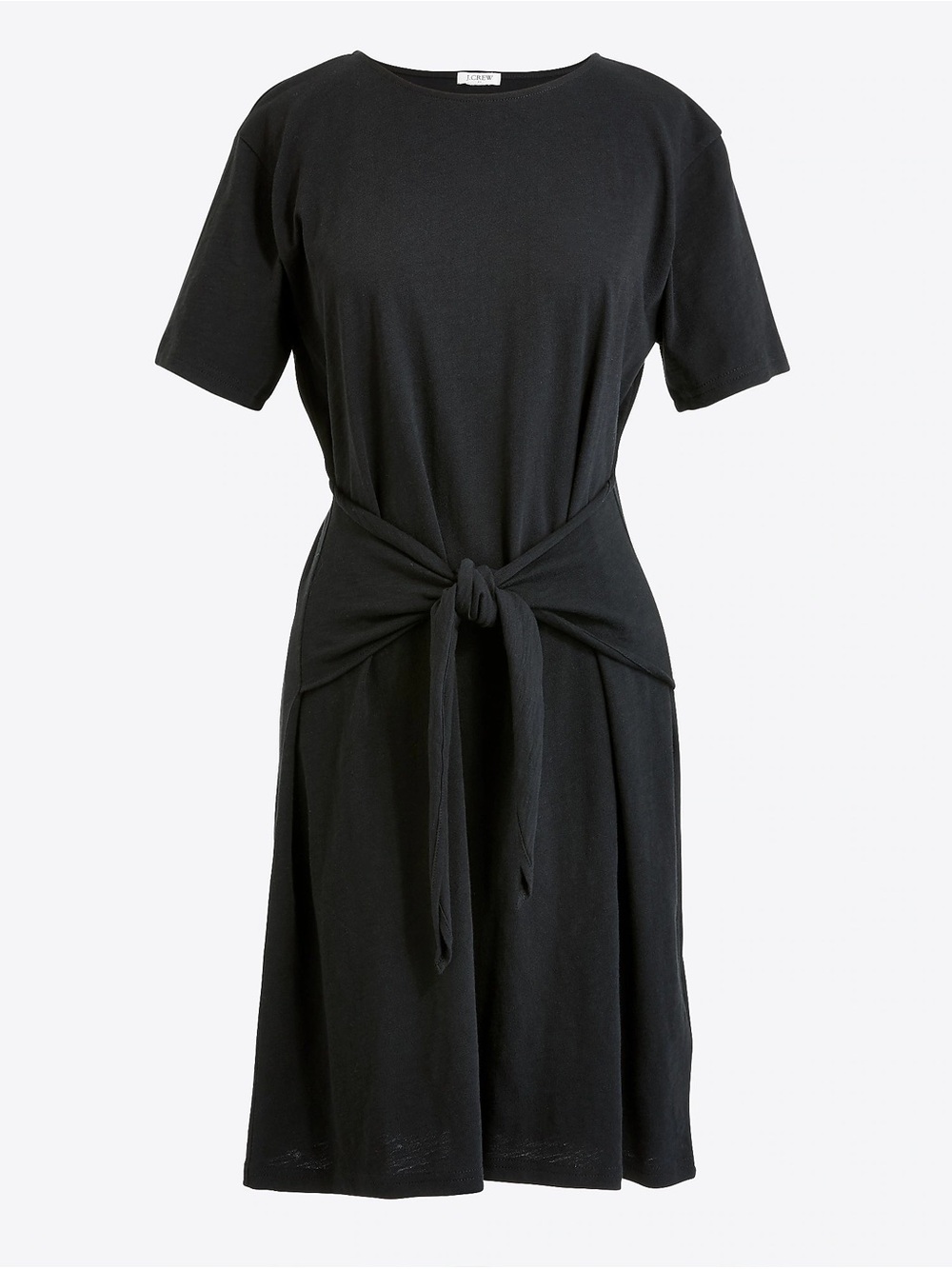 J. Crew Tie Front T Shirt Dress - Black
